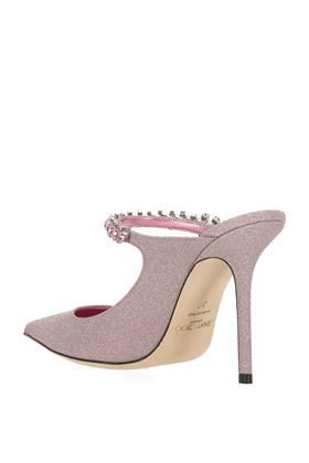 Bing mules in fabric with crystals Jimmy Choo | BING100CNQROSEPINK